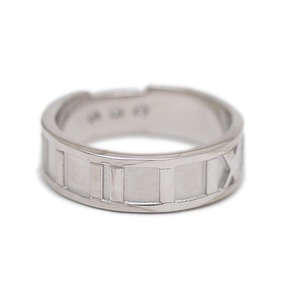 Tiffany Atlas Ring 3P Diamond K18WG - Picture 3 of 6